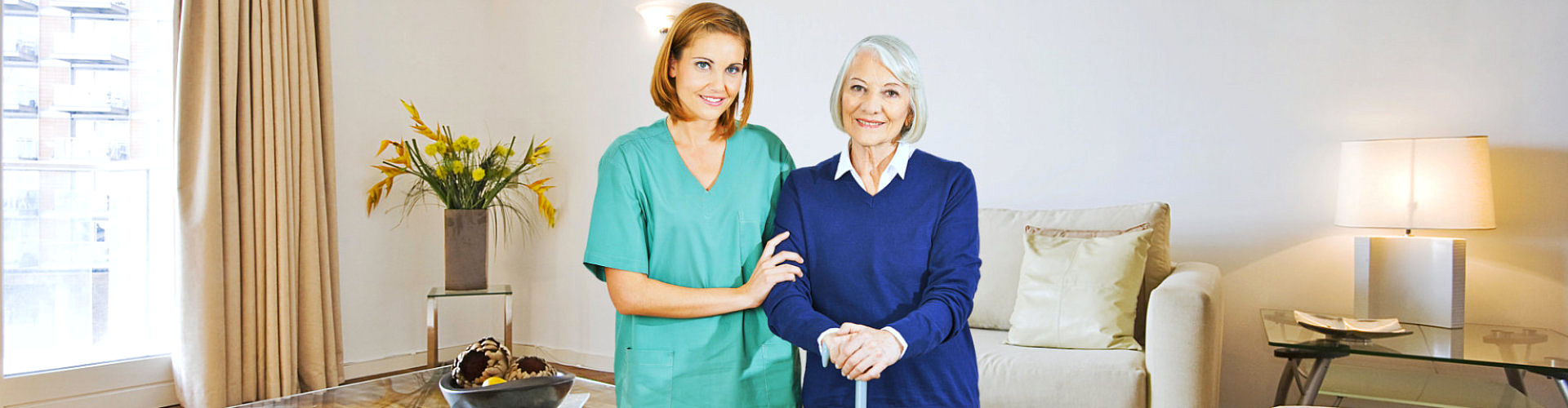 caretaker with her senior patient